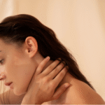 Woman holding her neck feeling sluggish